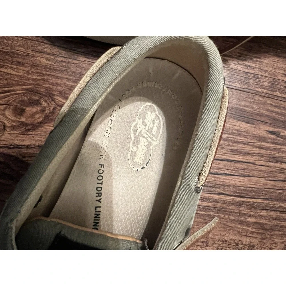 Spery Top Sider Men's Canvas Boat Shoes Two Eye Size 8.5 M‎ Gray Sneakers
